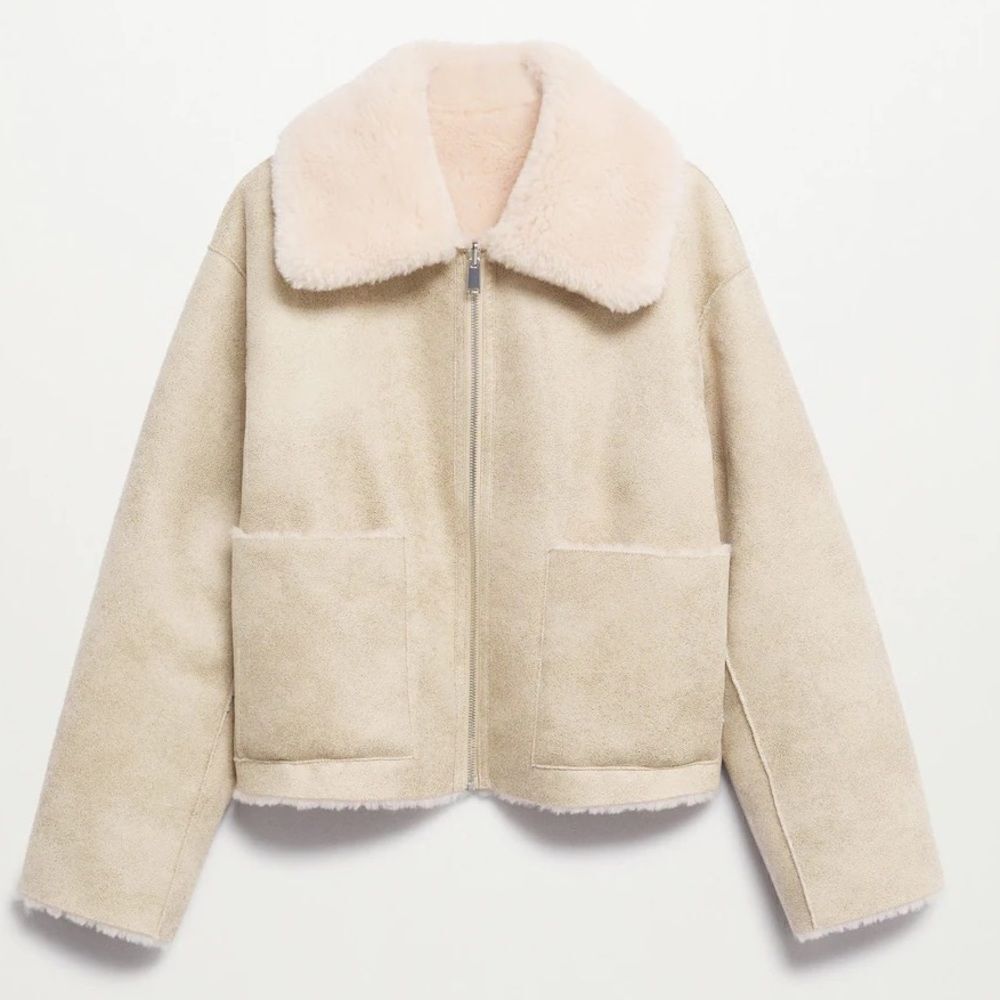 Mango Reversible faux shearling-lined jacket - Picture 3 of 11